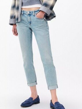 Rag & Bone Dre Slim Boyfriend Jeans Light Wash Women’s 27 Relaxed Tapered